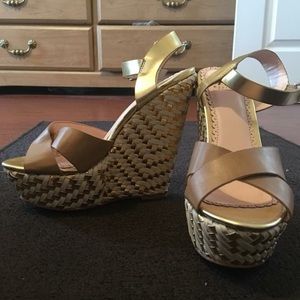 Gold and cream Wedges